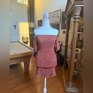 Papermoon Red and White Textured Top